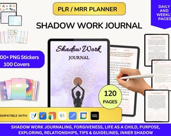 PLR Shadow work planner, shadow work plr, shadow work guide shadow work journal shadow work workbook shadow work digital shadow work prompts