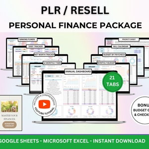 PLR Spreadsheet PLR Google Sheets Plr Budget, Reseller spreadsheet Budget Excel Budget Planner Budget Google Sheets Budget Template