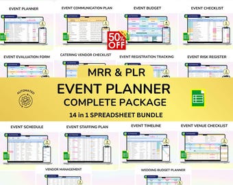 Event Planner Party planner  Event Budget Wedding Budget Bridal Shower Baby Shower Corporate Event Budget Vendor Guest List Event Checklist