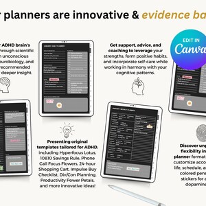 PLR Dark Adhd Planner, Commercial Use, PLR Digital Planner, adhd planner, adhdplanner, best planner for adhd, adhd planner for adults, adhd calendar, adhd daily planner, best planner for adhd adults, adhd and planning, best planner for add adults, planner for adhd adults, planner for add adults, adhd digital planner, best daily planner for adhd, planners for people with adhd, neurodivergent planner