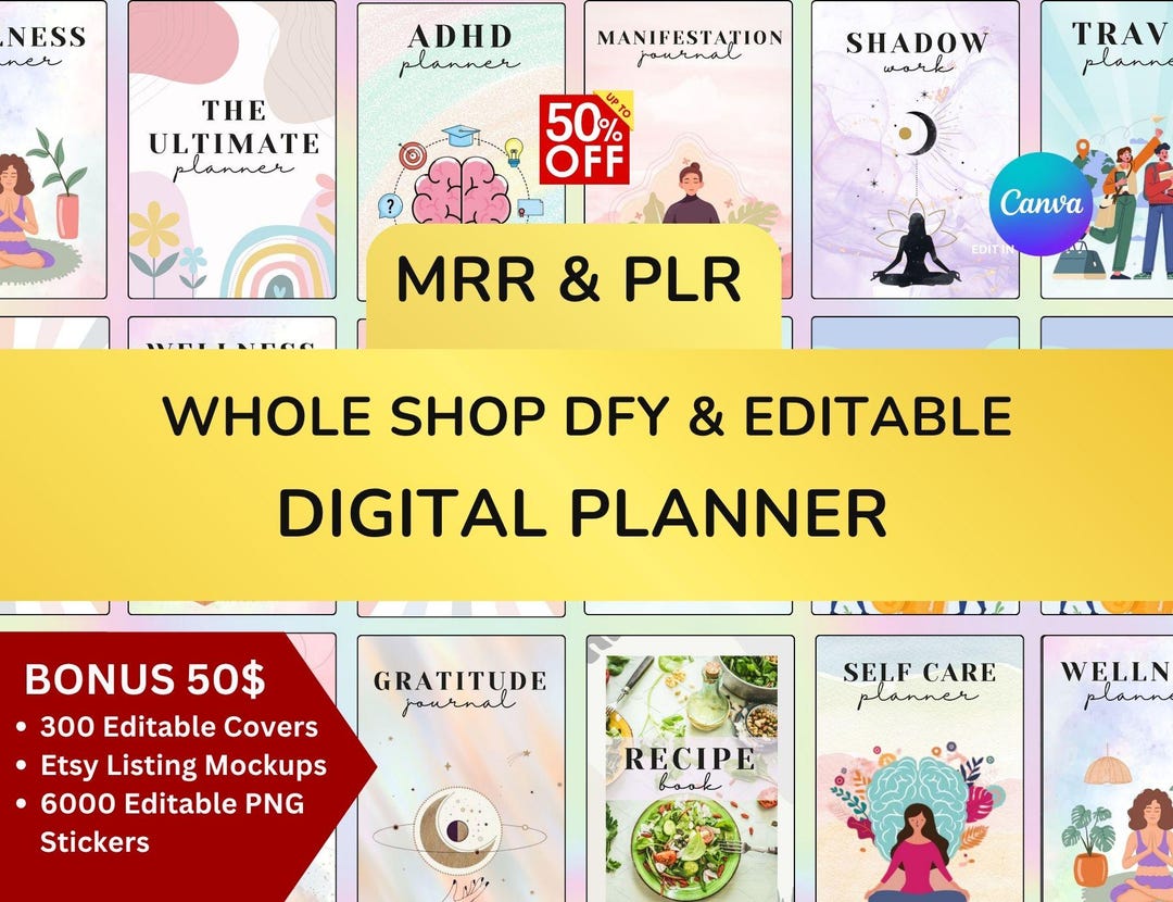 All Shop PLR Planners, Resell Rights Plr Bundle, Plr Digital Product ...