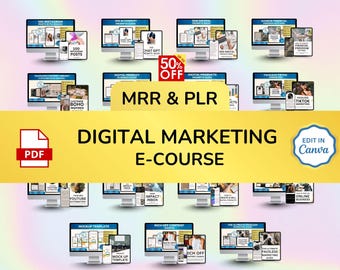 15 Mini Courses with Master Resell Rights - 2026 Edition | Build Wealth Through Digital Marketing, MRR PLR Course Bundle, Digital Marketing