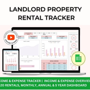 Landlord Rental Property Spreadsheet Template Google Sheets | Landlord Tracker | Landlord Template | Rental Tracker | Property Tracker