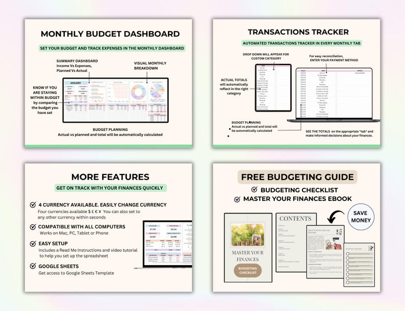 PLR Budget Package Budget Template Resell PLR Digital Planner PLR Budget Plr Google Sheet Reseller Spreadsheet Plr Planner Plr Product imagen 7