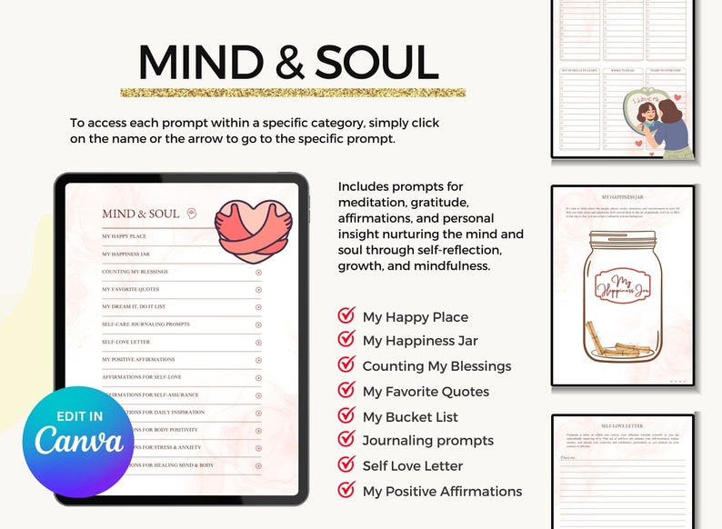 Gratitude Planner, Gratitude Goodnotes, Gratitude Journal, Minimalist Planner, PLR Planner, Plr Journals, Done for you, Dfy Journal