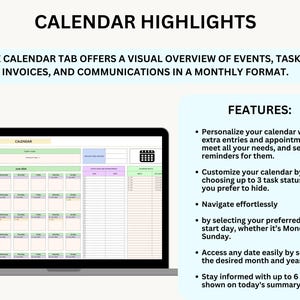 PLR Small Business Digital Product Bookkeeping Tracker Task & Invoice Tracker Financial Planner Client Tracker Digital Download image 8