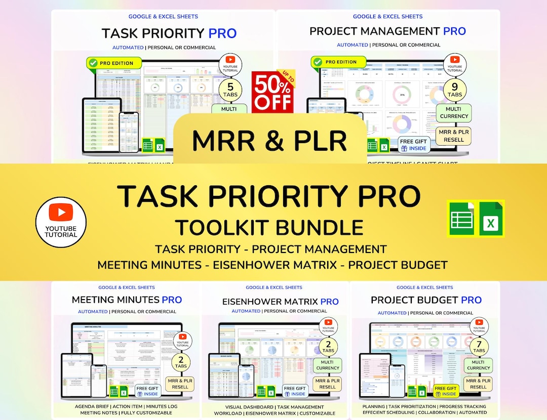 Task Tracker Bundle Task Priority Team Management Eisenhover Matrix ...