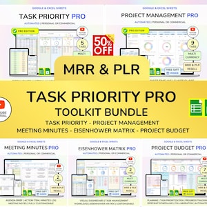 Task Tracker Bundle Task priority Team Management Eisenhover matrix Decision Matrix Work Organization Task List Digital Product
