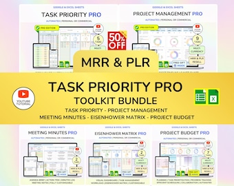 Task Tracker Bundle Task priority Team Management Eisenhover matrix Decision Matrix Work Organization Task List Digital Product