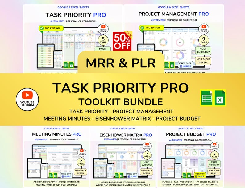 Task Tracker Bundle Task Priority Team Management Eisenhover Matrix ...