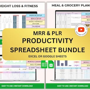 Master Resell Rights, MRR Spreadsheet Bundle, PLR spreadsheet, PLR Google Sheet, Spreadsheet template, Plr Digital products