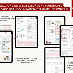 PLR planificador digital, agenda digital, calendario digital, organizador digital, planificador interactivo, diario digital, Spanish Planner