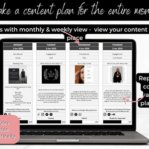 Commercial Use Social Media Content Calendar PLR Marketing Planner