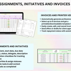 PLR Small Business Digital Product Bookkeeping Tracker Task & Invoice Tracker Financial Planner Client Tracker Digital Download image 10
