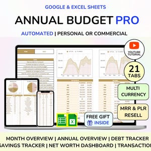 PLR Budget Package Budget Template Resell PLR Digital Planner PLR Budget Plr Google Sheet Reseller Spreadsheet Plr Planner Plr Product imagen 2