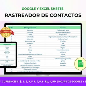 Plantilla de Lista de Contactos, Hoja de Cálculo para Networking, Lista de Direcciones, Plantilla de Hoja de Contactos,