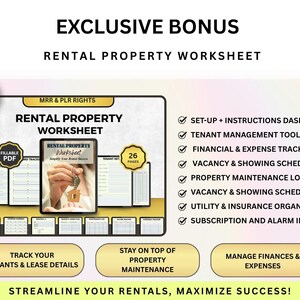 Landlord Rental Property Spreadsheet, Landlord Tracker, Real estate, landlord property management, rental property, rental template, rental tracker, landlord template, landlord spreadsheet, property spreadsheet, Rental Income & Expense, Real Estate Sheet, Rental Property Management