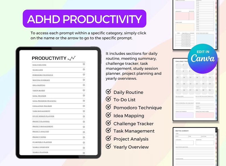 PLR Adhd Planner, ADHD Editable Canva Planner, Hyperlinked PLR Digital Planner, Plr Mental Health, Resell Adhd planner, Resell Planners, adhd planner, adhdplanner, best planner for adhd, adhd planner for adults, adhd calendar, adhd daily planner, best planner for adhd adults, adhd and planning, best planner for add adults, planner for adhd adults, planner for add adults, adhd digital planner, best daily planner for adhd