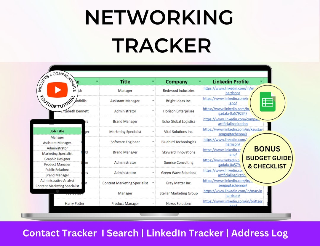 Networking Contact List Template Directory Template Address Book
