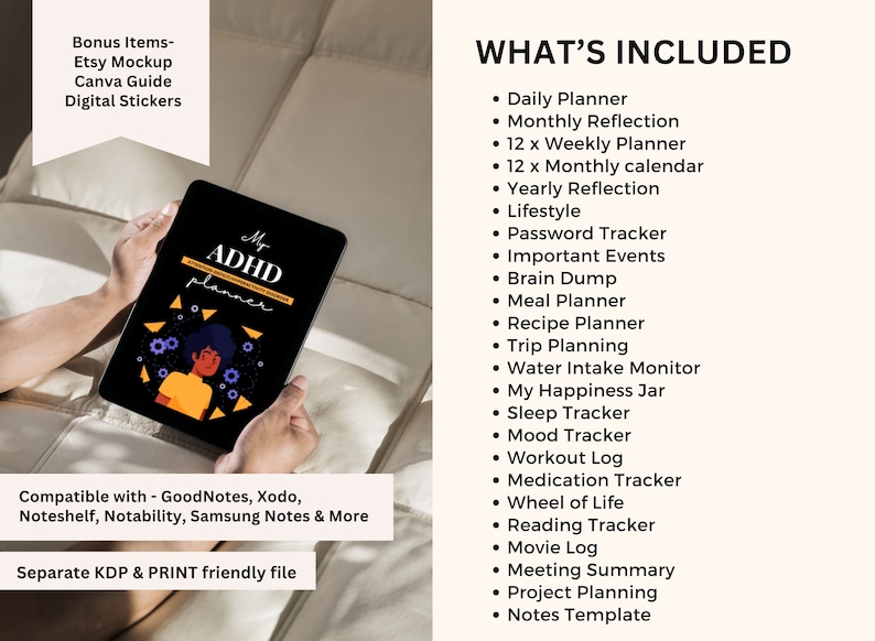 PLR Dark Adhd Planner, Commercial Use, PLR Digital Planner, Plr Journal, Canva Editable, Resell Dark Planners, Dark Planners, adhd planner, adhdplanner, best planner for adhd, adhd planner for adults, adhd calendar, adhd daily planner, best planner for adhd adults, adhd and planning, best planner for add adults, planner for adhd adults, planner for add adults, adhd digital planner, best daily planner for adhd, planners for people with adhd, neurodivergent planner