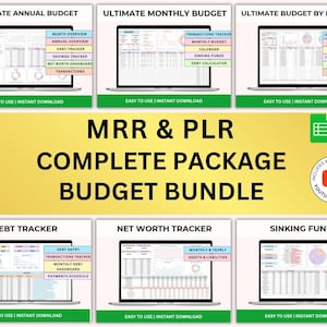 PLR Spreadsheet Bundle for Google Sheets & Excel, PLR Digital Planner, PLR Budget, Plr Google Sheet, Reseller Spreadsheet, Plr Planner