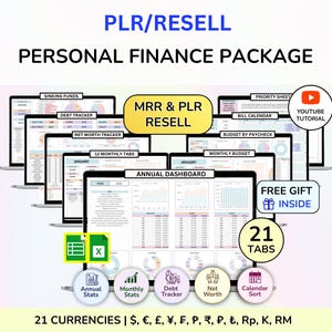 PLR Spreadsheet  PLR Google Sheets Digital Product Digital Download Excel Plr Budget Reseller Spreadsheet Budget Template Finance