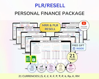 PLR Spreadsheet PLR Google Sheets Digital Product Digital Download Excel MRR Budget Reseller Spreadsheet Plr Budget Template Resell