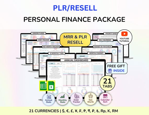 PLR Spreadsheet  PLR Google Sheets Digital Product Digital Download Excel Plr Budget Reseller Spreadsheet Budget Template Finance
