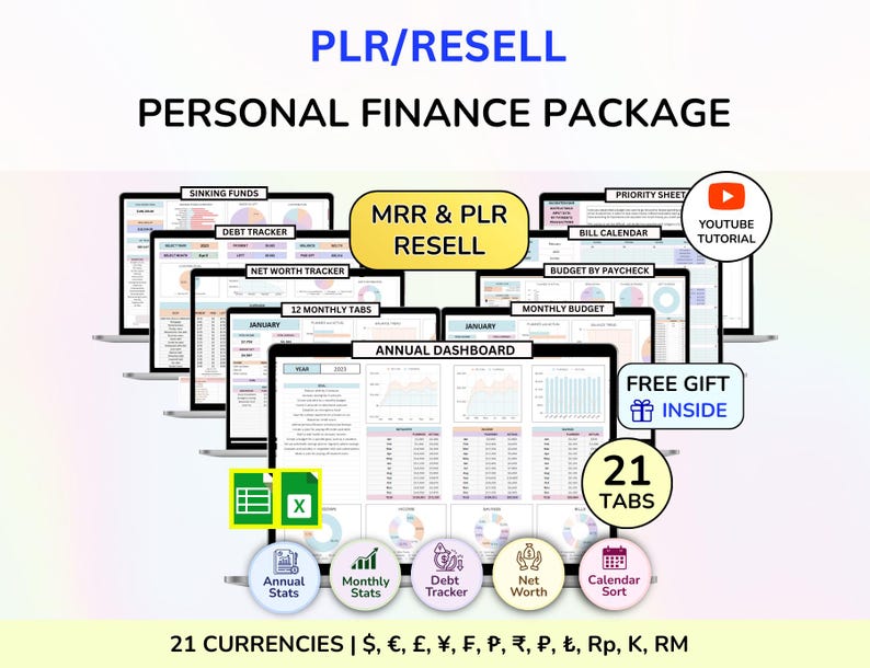 PLR Spreadsheet  PLR Google Sheets Digital Product Digital Download Excel Plr Budget Reseller Spreadsheet Budget Template Finance