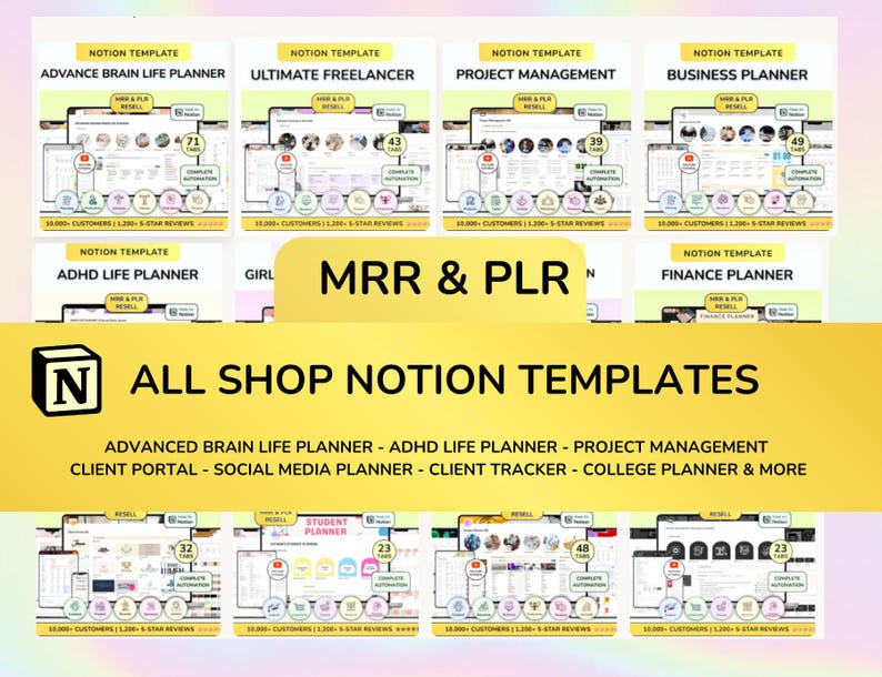 All Shop Access With MRR PLR Lifetime Updates Digital Product PLR ...
