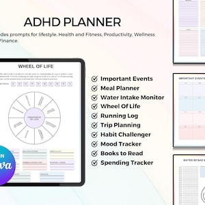 PLR Adhd Resell PLR MRR planner Neurodivergent Planner Attenten Deficit planner Digital Planner Bundle Plr Productivity planner image 10