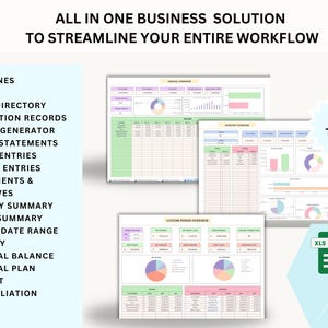 PLR Small Business Digital Product Bookkeeping Tracker Task & Invoice Tracker Financial Planner Client Tracker Digital Download image 5