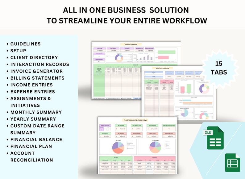 PLR Small Business Digital Product Bookkeeping Tracker Task & Invoice Tracker Financial Planner Client Tracker Digital Download image 5