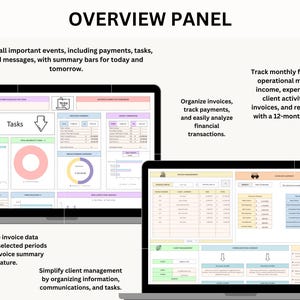 PLR Small Business Digital Product Bookkeeping Tracker Task & Invoice Tracker Financial Planner Client Tracker Digital Download image 6