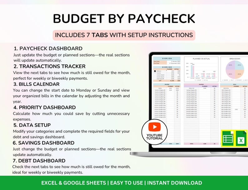 PLR Budget Package Budget Template Resell PLR Digital Planner PLR Budget Plr Google Sheet Reseller Spreadsheet Plr Planner Plr Product imagen 9