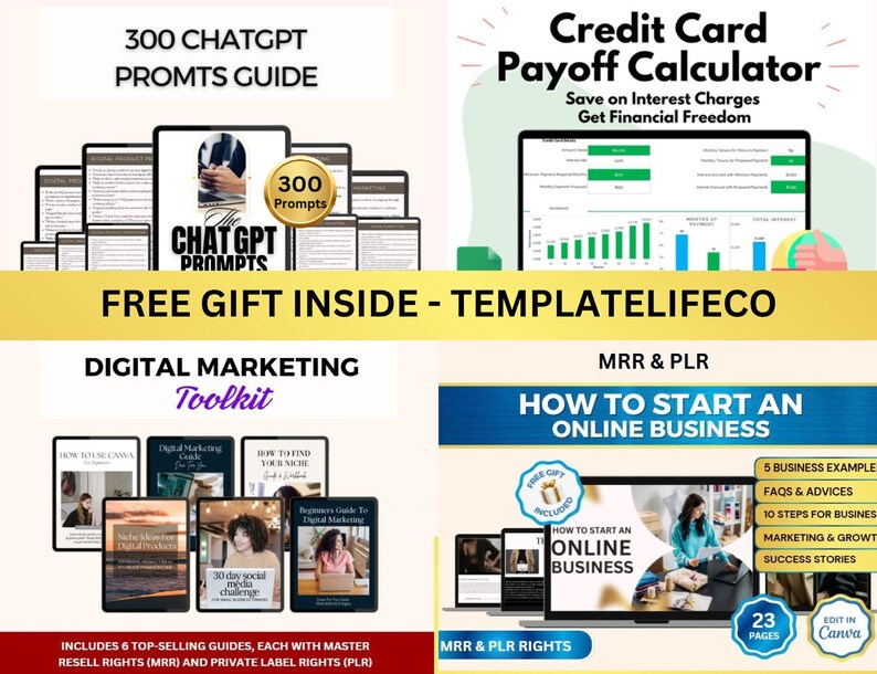 PLR Budget Tracker Budget Planner Budget Dashboard Budget Template Excel Google Sheets Spreadsheet Template Finance Tracker Digital Product image 9