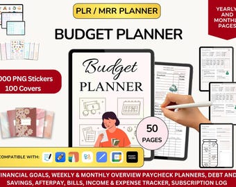 PLR Budget Planner to Resell, Budget tracker Printable, Budget Binder, Budget Printable, MRR Budget, Done for You Budget template Budget log