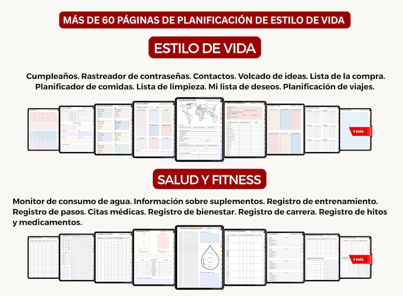 PLR planificador digital, agenda digital, calendario digital, organizador digital, planificador interactivo, diario digital, Spanish Planner