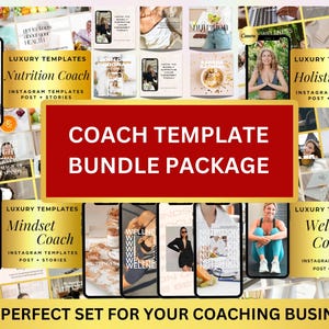 PLR Mindset Coach Holistic Coach Nutrition Coach Wellness Coach Templates Life Coach Template, Coach Instagram template MRR Coach Branding