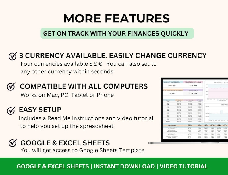 Assets & Liabilities Template, Personal Finance Planner