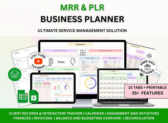 PLR MRR Small Business Planner, Resell Rights, Passive Income, PLR Digital products, Plr Products, Master Resell Rights