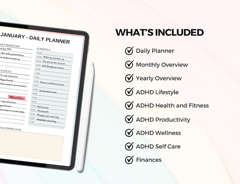 PLR Adhd Resell PLR MRR planner Neurodivergent Planner Attenten Deficit planner Digital Planner Bundle Plr Productivity planner image 9