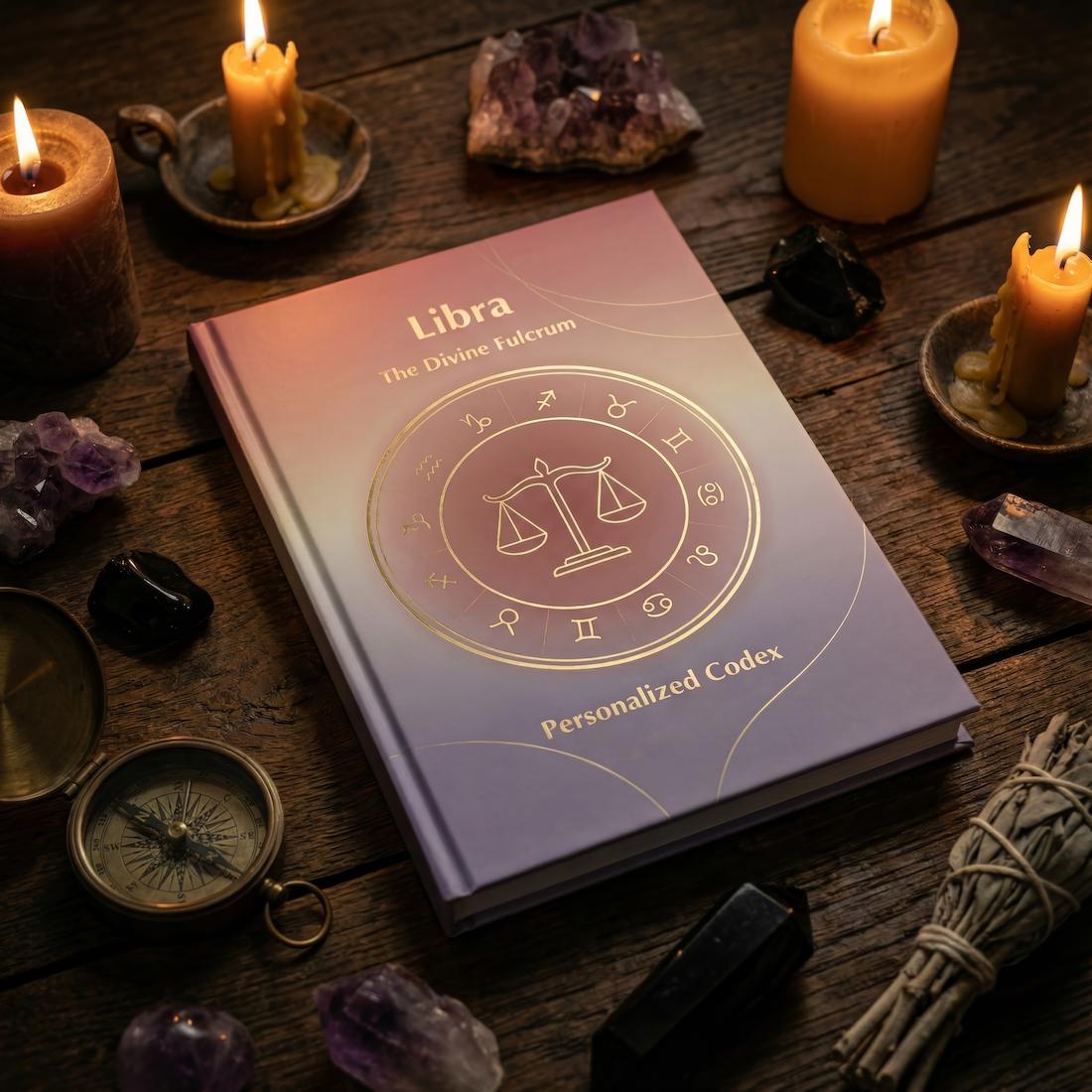 Libra Birth Chart Book, Personalized Astrology (hardcover, 200 Pages ...