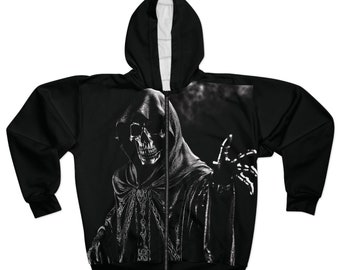 GRIM REAPER Zip Hoodie (AOP)