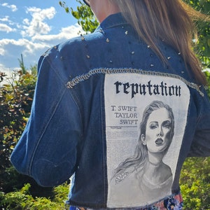 Made my own Rep jacket from official patches from the Taylor Swift Mer