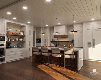Kitchen Interior Design, Kitchen Renovation, Custom Kitchen Design, 3D Architectural Rendering, Professional Interior e-Design Services