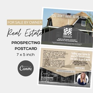 オーナーによる販売 | 不動産探査用ポストカード | fsbo メールテンプレート | Canva 無料編集可能 | マーケティングチラシ | 農業カード