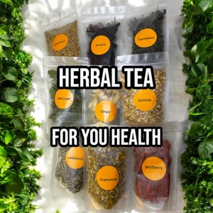 9 Herbal Teas Sampler – Caffeine-Free Botanical Blend for Relaxation & Wellness | Vegan Gift Box with Goji, Chamomile, Mint and More