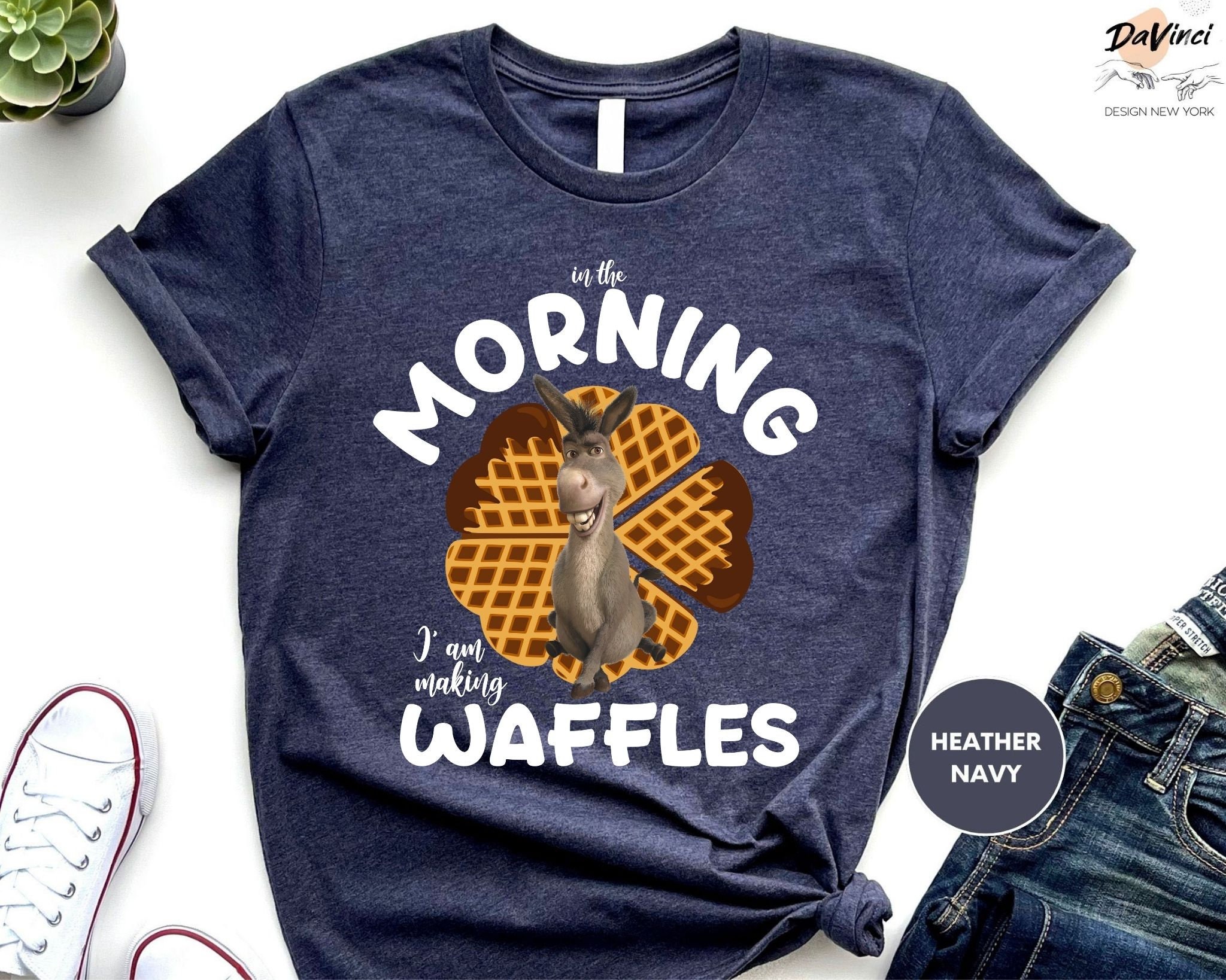 Disney Pixar Shrek Donkey Shirt, in the Morning I'M Making Waffles