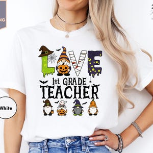Gnome Teacher Shirt, Gnome Teacher Halloween Shirt, Back to school Shirts, Cute Teacher Shirt, Teacher Gift Ideas